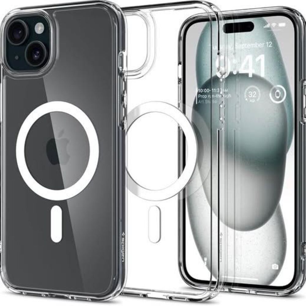 Spigen Ultra Hybrid MagFit for iPhone 15 Pro Case, Frost White